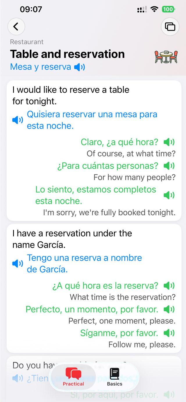 Saymundo: phrases with replies you might hear, with audio